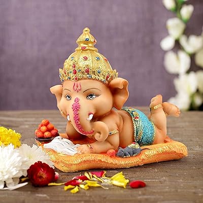 Rubans de marée ganesh idol décoration de la maison, statue de ganesha décoration de la maison, statue pooja mandir faite à la main (16 cm x 5,1 pouces) - décorations et cadeaux pour la maison. DIAYTAR COTE D'IVOIRE est plus qu'une simple boutique en ligne ; c'est un partenaire commercial qui accompagne ses clients dans leur quotidien. Elle s'efforce de répondre à leurs besoins émergents et de leurs attentes changeantes, grâce à des campagnes de promotion régulières et à une gamme de produits constamment mise à jour. Cela fait d'elle une option préférée pour de nombreux consommateurs.
