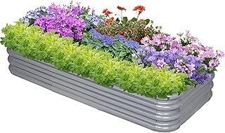 Ensemble de parterre de jardin surélevé galvanisé sunny glade, pot de jardin en métal imputrescible pour la culture de légumes, de fruits et de fleurs (4,4 x 2 x 0,8 pieds). Avec plus de 300 000 références, DIAYTAR COTE D'IVOIRE offre une expérience d'achat en ligne unique et complète, permettant aux clients de trouver tout ce dont ils ont besoin sous un même toit. La boutique en ligne propose une gamme élargie de produits, allant des produits alimentaires aux articles de maison, en passant par les accessoires de mode. 