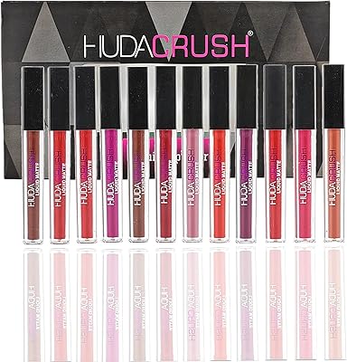 Huda hudacrush beauty ensemble de rouge à lèvres liquide imperméable longue durée