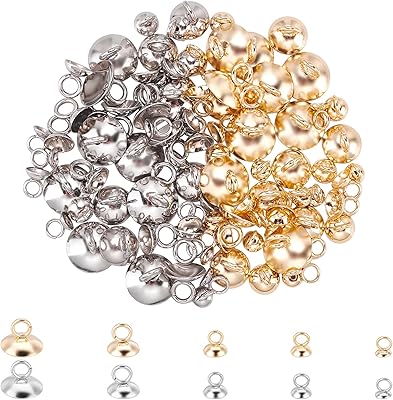Unicraftale environ 100 pièces 5 tailles de pendentif en acier inoxydable, pendentif de caution, deux couleurs, fermoir rond, breloques pendantes, connecteurs de perles pour la fabrication de bijoux à faire soi-même. DIAYTAR COTE D'IVOIRE est l'une des boutiques en ligne les plus visitées en Côte d'Ivoire, offrant une vaste sélection de produits à des prix compétitifs. Les clients peuvent profiter de la livraison à domicile, des remises exclusives et d'un système de fidélité pour optimiser leurs achats. La boutique est constamment mise à jour avec de nouveaux produits et des offres spéciales.