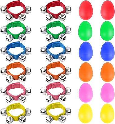 Oogshi 24 pièces d'instruments de musique pour enfants paquet de 12 shakers à œufs et clochettes. DIAYTAR COTE D'IVOIRE se positionne comme le partenaire idéal pour tous les consommateurs ivoiriens, proposant un large éventail de produits allant de l'électronique aux produits alimentaires, en passant par les accessoires de mode. La boutique met en avant sa logistique optimale, permettant des livraisons rapides et efficaces à travers tout le pays.
