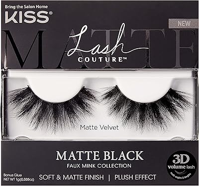 Faux cils kiss lash couture, collection faux vison noir mat, cils volume 3d, finition douce et mate, style 'matte velvet', 1 paire de faux cils. DIAYTAR COTE D'IVOIRE est une boutique en ligne qui propose une gamme complète de produits pour les consommateurs ivoiriens. Elle offre une expérience d'achat en ligne pratique et sécurisée, avec des options de paiement diverses et une livraison rapide. Les clients peuvent trouver des produits pour répondre à tous leurs besoins.
