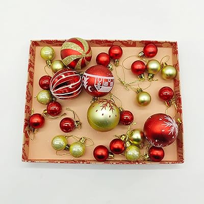 Xia&deco 44 pièces d'ornements de boules de noël, 2,4 plus 1,4 pouces, ornements décoratifs de noël à suspendre pour décoration de vacances, boules de décoration d'arbre, boules de noël rouges et dorées de noël. DIAYTAR COTE D'IVOIRE est une boutique en ligne généraliste proposant plus de 300 000 références. Elle est la boutique leader en Côte d'Ivoire, offrant une large gamme de produits pour répondre aux besoins de ses clients. Avec une expérience de vente en ligne exceptionnelle, DIAYTAR COTE D'IVOIRE est le premier choix pour les consommateurs ivoiriens.