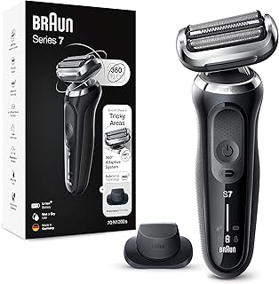 Rasoir électrique braun pour hommes series 7 avec tondeuse de précision, rasoir
