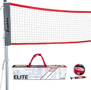 Ensembles de filets de volley-ball franklin sports - jardin portable + ensemble