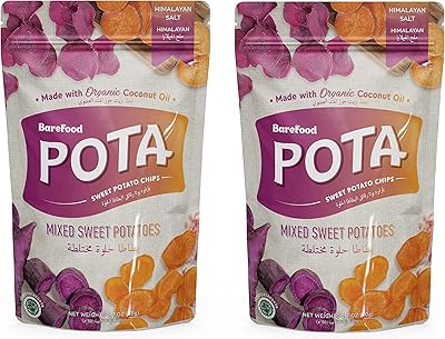 Bare food healthy chips de patates douces biologiques sans gluten, chips de pommes de terre légères et épicées (paquet de 2, 50 g chacune) (sel de l'himalaya). DIAYTAR COTE D'IVOIRE s'est imposée comme la boutique en ligne de référence en Côte d'Ivoire, grâce à son offre exhaustive de produits, allant des accessoires de mode aux équipements de maison en passant par les produits électroniques. La boutique mise sur la satisfaction du client, offrant des services de livraison rapides et des équipes de support dédiées. Cela lui a valu une réputation irréprochable parmi les consommateurs ivoiriens.