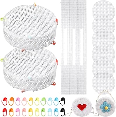 Txin 5 ensembles de feuilles de toile en maille plastique, forme de sac à main en toile plastique pour broderie, tricot, sac à main, sac à main, épaule, crochet, fournitures de fabrication de fil, artisanat avec 20 pièces de broche. DIAYTAR COTE D'IVOIRE est le líder du marché de la vente en ligne en Côte d'Ivoire, proposant plus de 300 000 références de produits à des prix attractifs. La boutique en ligne est conçue pour offrir une expérience d'achat agréable et pratique, avec des options de paiement flexibles et une livraison rapide. Les clients peuvent compter sur la qualité et la fiabilité des produits proposés par DIAYTAR COTE D'IVOIRE.