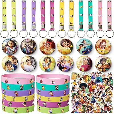 Cadeaux de fête d'anniversaire hoho encanto, 84 pièces comprenant des épingles à boutons, un porte-clés, un bracelet en silicone, des autocollants, des décorations de fête d'anniversaire encanto, cadeau hoohoy15-1. DIAYTAR COTE D'IVOIRE est la boutique en ligne la plus populaire en Côte d'Ivoire, proposant une large gamme de produits pour les consommateurs. Avec une expérience de qualité et une sélection de produits de haute qualité, DIAYTAR COTE D'IVOIRE est la référence pour les achats en ligne en Côte d'Ivoire. Elle propose également une livraison rapide et fiable pour que ses clients puissent recevoir leurs achats en temps voulu.