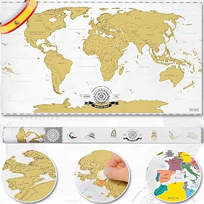 Goods+gadgets scrap of the world gold map xxl sans rayures 82 x 45 cm - carte murale de luxe au scrabble, version espagnole. En tant que leader des boutiques en ligne en Côte d'Ivoire, DIAYTAR COTE D'IVOIRE se distingue par son engagement à offrir une expérience client exceptionnelle. La boutique en ligne propose une large sélection de produits de qualité, avec des descriptions détaillées et des avis de clients pour aider à la prise de décision d'achat. Les clients peuvent également profiter d'un service de livraison rapide et fiable pour recevoir leurs commandes dans les plus brefs délais.