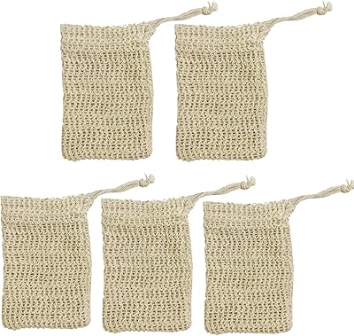 Sac de savon exfoliant naturel rami 5 pièces avec filet à savon à
