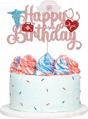 Jovis 1 pièce de décoration de gâteau à paillettes pour infirmière, joyeux anniversaire, décoration de gâteau d'anniversaire médical pour fournitures de fête d'anniversaire d'infirmière, or rose. Avec plus de 300000 références, DIAYTAR COTE D'IVOIRE est la boutique en ligne la plus fournie de Côte d'Ivoire, proposant des produits de qualité à des prix compétitifs. Elle permet à ses clients de faire des achats en ligne avec confiance, grâce à son système de paiement sécurisé. Elle est leader en Côte d'Ivoire dans le domaine du commerce électronique.