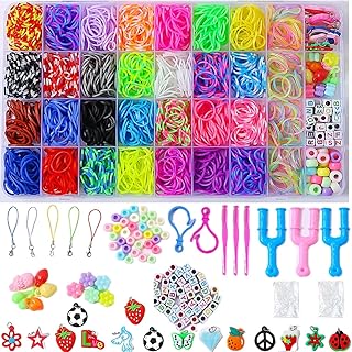 Crazy rainbow loom ensemble de 2000 bracelets réutilisables en plastique menthe, sûrs, flexibles