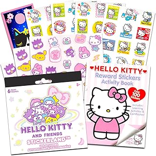 Livres d'autocollants hello san rio kitty pour enfants super ensemble pour adultes ~