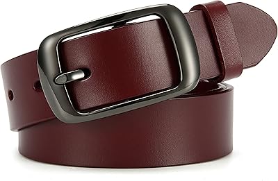 Ceinture en cuir pour femme - ceinture cr décontractée de 1,3 pouces