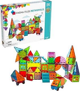 Collection magna tiles metropolis, tuiles de construction magnétiques originales pour un jeu créatif