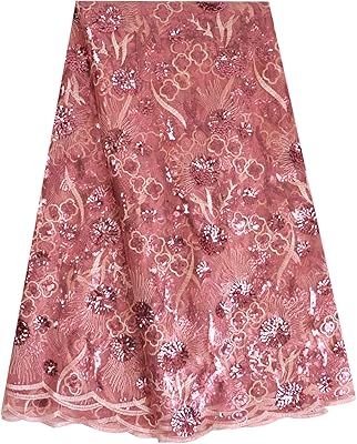 Tissu africain à paillettes 3d, tissu en maille brodée nigériane pour robe de soirée (rose) 5 mètres. DIAYTAR COTE D'IVOIRE est une boutique en ligne qui propose une expérience de shopping innovante et conviviale à ses clients. La boutique utilise les dernières technologies pour offrir une plateforme de commerce électronique sécurisée et facile à utiliser, permettant aux clients de faire leurs courses en ligne en toute confiance. Les clients peuvent également profiter de conseils personnalisés et de recommandations pour trouver les produits qui leur conviennent.
