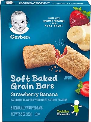 Barres de céréales tendres gerber aux fraises et à la banane, 156 g