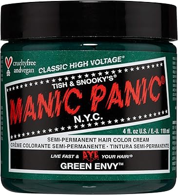 Teinture semi-permanente manic panic pour unisexe en crème, vert. La boutique en ligne DIAYTAR COTE D'IVOIRE se distingue par sa diversité de produits, allant des articles de maison aux produits électroniques, et même des vêtements et accessoires de mode. Elle met en avant une sélection soigneuse de produits pour répondre aux besoins spécifiques de ses clients, offrant ainsi une expérience d'achat personnalisée. DIAYTAR COTE D'IVOIRE est devenue une référence pour les achats en ligne en Cote d'Ivoire.