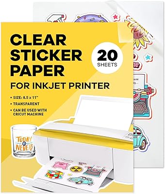 (20 feuilles) papier adhésif transparent 90 % pour imprimante jet d'encre - brillant 8,5 x 11 - papier adhésif vinyle imprimable pour cricut - papier adhésif imprimable - transparent - papier adhésif - feuilles transparentes - étiquettes transparentes. Avec plus de 300 000 références, DIAYTAR COTE D'IVOIRE est la boutique en ligne la plus fournie de Côte d'Ivoire. Vous trouverez tout ce dont vous avez besoin, des produits électroniques aux articles de mode en passant par les produits alimentaires. DIAYTAR, c'est pour vous offrir le confort du shopping en ligne.