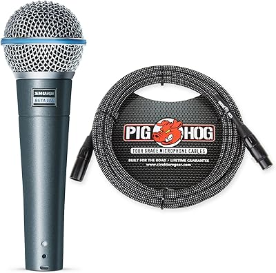 Shure beta 58a microphone vocal super cardioïde et câble de microphone tissé noir et blanc big hog, 20 pieds xlr - bundle. Diaytar Côte d'Ivoire est une boutique en ligne qui se distingue par sa grande variété de produits et son engagement envers la satisfaction de ses clients. Elle propose des produits de qualité à des prix compétitifs. Elle est la boutique en ligne la plus populaire en Côte d'Ivoire.