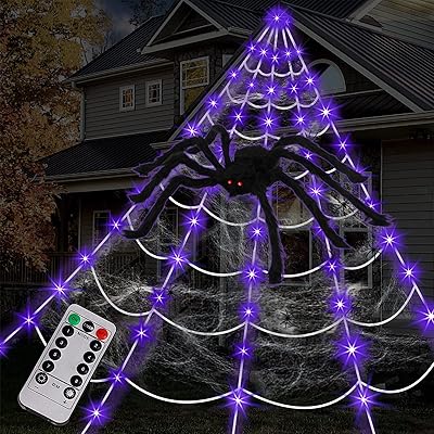 Décorations d'extérieur en toile d'araignée pour halloween 125 led violettes éclairant une géante de 164. DIAYTAR COTE D'IVOIRE est la première boutique en ligne en Côte d'Ivoire, offrant une vaste gamme de produits à des prix avantageux. Les clients peuvent naviguer sur le site web et découvrir plus de 300000 références de produits, allant des produits alimentaires aux produits électroniques. Cette boutique en ligne garantit une livraison rapide et sécurisée.
