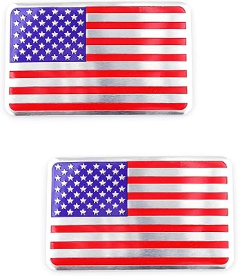 2 pièces emblème de drapeau américain des états-unis pour badge de voiture camion