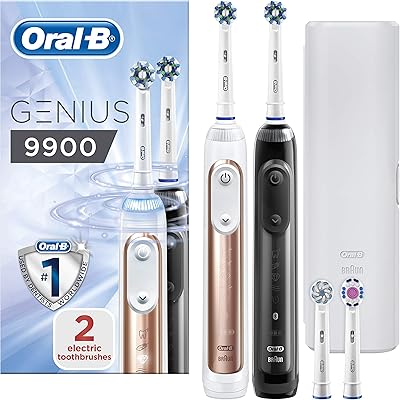 Brosse à dents électrique oral b genius avec capteur de pression intelligent, poignées