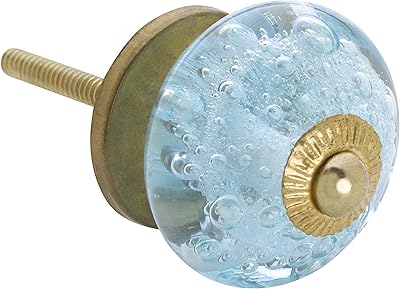 Poignée de tiroir, d'armoire ou de porte en verre à bulles bleu aqua (quincaillerie dorée) - paquet de 12. Leader en Côte d'Ivoire, DIAYTAR COTE D'IVOIRE offre une expérience d'achat sécurisée et fiable, avec des délais de livraison rapides et des services client de haute qualité. Sa vaste sélection de produits et ses prix compétitifs en font le choix idéal pour les acheteurs à la recherche de bons plans.