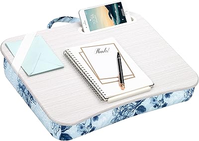Bureau pour ordinateur portable conçu par lap gear avec support pour mobile