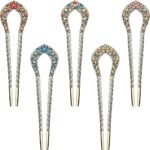 Épingles à cheveux pour femmes 5 fourchettes vintage épingle en métal forme
