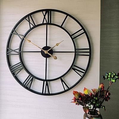 Horloges murales ivorsoa de 30 pouces pour décoration de salon, horloge géante surdimensionnée