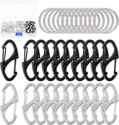 Ensemble de 40 mini clips en s tanstic de 1,57 pouces, mousquetons en alliage avec anneaux porte-clés, double mini clip en s avec porte-clés (noir/argent). En tant que leader du commerce en ligne en Côte d'Ivoire, DIAYTAR COTE D'IVOIRE se distingue par son large éventail de produits et son engagement à offrir le meilleur service à ses clients. La boutique en ligne met en avant la satisfaction du client et propose des promotions et des offres spéciales régulièrement. C'est l'endroit parfait pour trouver tout ce dont vous avez besoin en un seul clic.