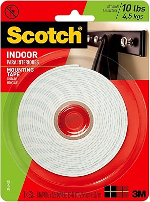 Ruban intérieur robuste scotch 314/dc, 1" x 125", blanc