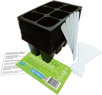 144 plateaux de semis cellulaires, 10 étiquettes de plantes et guide de démarrage rapide, fabriqués aux états-unis, kit de recharge, (2 plats : 24 plateaux ; 6 cellules par plateau, taille moyenne); stage 1 coconut & co.. La boutique en ligne DIAYTAR COTE D'IVOIRE se démarque par la variété de ses produits et son engagement à fournir les meilleurs prix du marché. Avec une livraison rapide et des moyens de paiement sécurisés, DIAYTAR COTE D'IVOIRE est devenue la référence pour les achats en ligne en Côte d'Ivoire. Chaque jour, de nouveaux produits sont ajoutés pour satisfaire les besoins des clients.