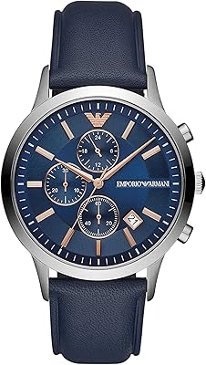 Montre chronographe emporio armani pour homme en acier inoxydable ar11216, bleu, chronographe, bleu