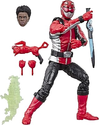 Power rangers lightning collection beast morphers red ranger figurine à collectionner avec accessoires