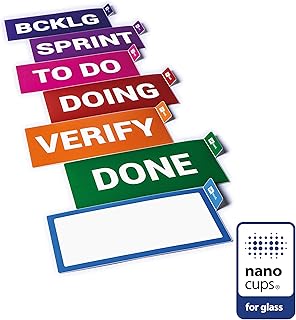 Patboard scrum board et kanban cartes piliers avec nanocaps® pour verre jeu