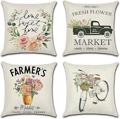 Ensemble de housses de coussin décoratives imperméables alykdon, parfaites pour l'extérieur, le patio