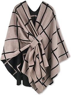 Châle portefeuille pour femme avec manteau rowana ouvert sur le devant avec ceinture