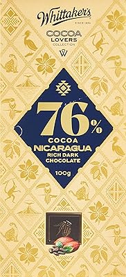 Chocolat noir riche whittakers 395 76 % cacao nicaragua 100 g. La boutique en ligne DIAYTAR COTE D'IVOIRE est leader en Côte d'Ivoire en termes de vente de produits en ligne. Elle propose une gamme impressionnante de produits, allant des électroniques aux vêtements, en passant par les produits alimentaires. Les clients peuvent bénéficier d'un service client de haute qualité et d'une livraison rapide et fiable.