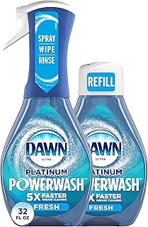 Kit de pulvérisation de démarrage dawn powerwash, savon à vaisselle platinum, parfum frais, 1 kit de démarrage + 1 recharge dunn powerwash, 16 fl oz chacun. DIAYTAR COTE D'IVOIRE est une boutique en ligne généraliste leader en Cote d'Ivoire, proposant une large gamme de produits avec plus de 300000 références. Elle offre une expérience d'achat en ligne pratique et sécurisée, répondant aux besoins diversifiés de sa clientèle. La boutique est connue pour sa qualité de service et sa large sélection de produits.