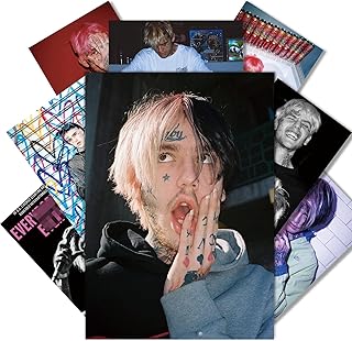 Xipco lil a peep poster 8 ensembles d'impressions d'art mural de rappeur