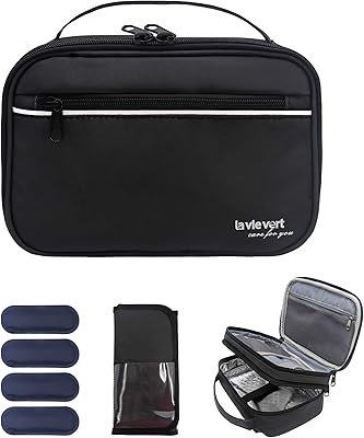 Sac fourre-tout de voyage pour diabétiques lavivert, étui isotherme à insuline pour le refroidissement des médicaments contre le diabète, organisateur de soins pour diabétiques avec bandoulière et 4 blocs de glace - noir. DIAYTAR COTE D'IVOIRE se démarque par sa sélection impressionnante de produits allant des articles ménagers aux accessoires de mode, en passant par les produits alimentaires. Cette variété inégalée lui permet de être la référence pour toute commande en ligne en Cote d'Ivoire. Les clients apprécient également la facilité d'utilisation de son site web.