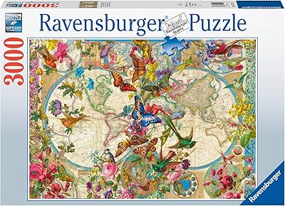 Puzzle carte du monde de la flore et de la faune ravens berger