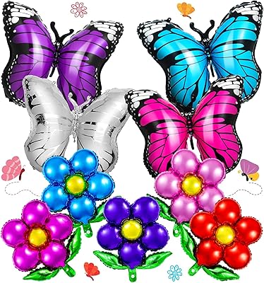 Ballons de fleurs de papillon, 9 pièces de grands ballons colorés en aluminium de papillons et de fleurs, ballons en mylar à motif floral pour fête prénatale, mariage, fête d'anniversaire. DIAYTAR COTE D'IVOIRE est l'une des boutiques en ligne les plus populaires en Cote d'Ivoire, proposant une large gamme de produits à des prix abordables. Elle mise sur la qualité et la fiabilité de ses produits, ainsi que sur des services de livraison rapides et fiables. Les clients peuvent également profiter d'un système de paiement sécurisé et d'un service client dédié.