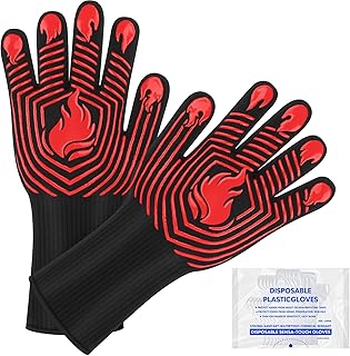 Gants de barbecue, gants résistants à la chaleur 1762°f, gants de barbecue