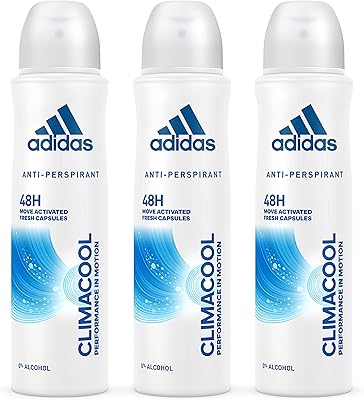 Adidas climacool spray anti-transpirant pour femme, 3 x 150 ml