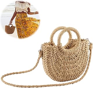 Sac à main en paille pour femme, sac de plage d'été, grand sac