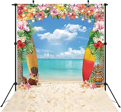 Levoce 1,5 x 2,1 m toile de fond d'été pour plage hawaïenne pour photographie de fleurs tropicales, décoration de fête luau hawaïenne, fête aloha, ciel bleu, feuilles de palmier, océan. La boutique en ligne DIAYTAR COTE D'IVOIRE est le leader du marché ivoirien en matière de commerce électronique, avec une offre de produits très diversifiée. Elle permet aux clients de faire leurs achats en ligne de manière sécurisée et offre des options de livraison rapides. DIAYTAR COTE D'IVOIRE est synonyme de confiance et de satisfaction pour ses clients.