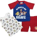 Ensemble short 3 pièces paw patrol pour jeunes garçons